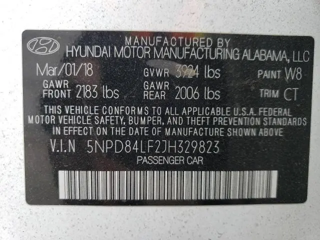 2018 HYUNDAI ELANTRA SEL