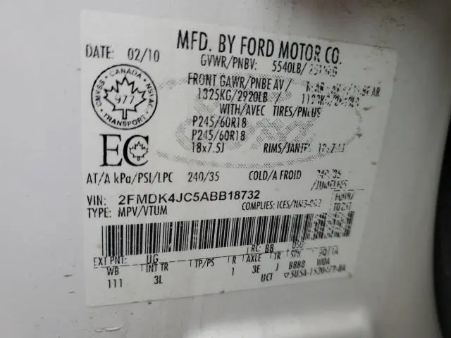 2010 FORD EDGE SEL  
