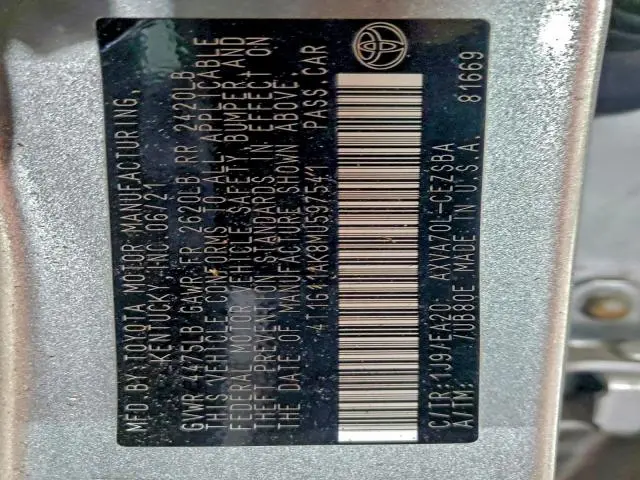 2021 TOYOTA CAMRY SE  