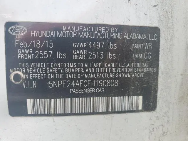 2015 HYUNDAI SONATA SE  
