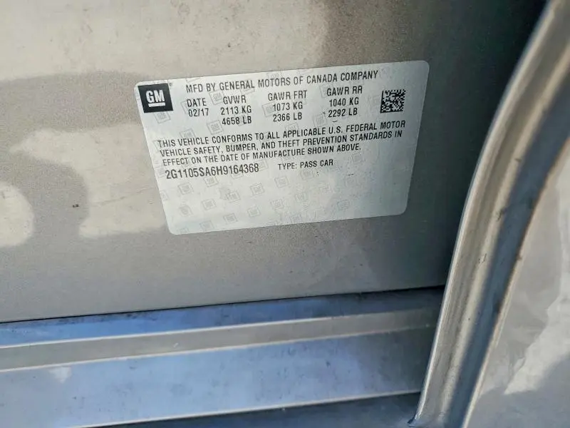 2017 CHEVROLET IMPALA LT  