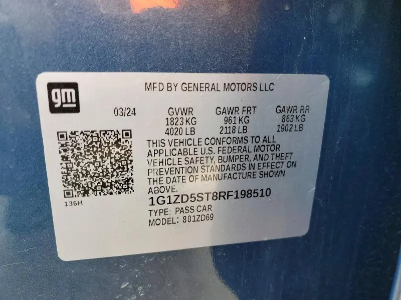 2024 CHEVROLET MALIBU LT  