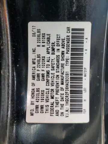 2017 HONDA ACCORD LX  