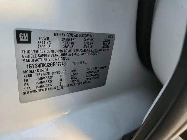 2016 CADILLAC ESCALADE PLATINUM  