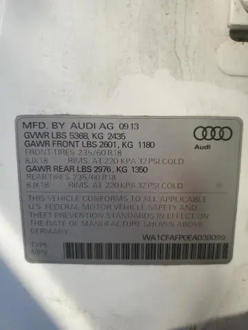 2014 AUDI Q5 PREMIUM  