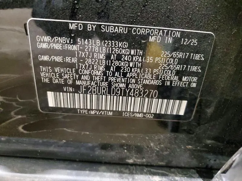 2026 SUBARU OUTBACK WILDERNESS  