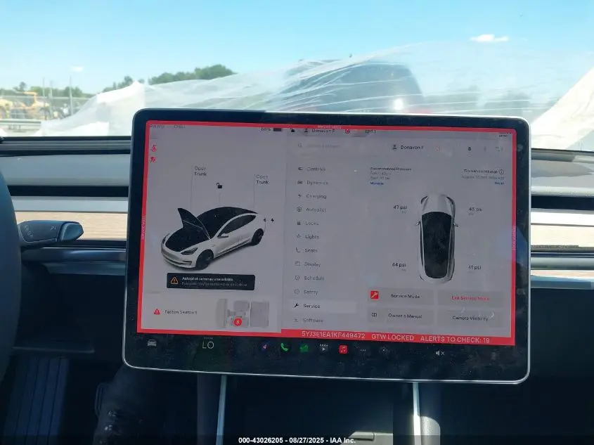 2019 TESLA MODEL 3 LONG RANGE/MID RANGE/STANDARD RANGE/STANDARD RANGE PLUS