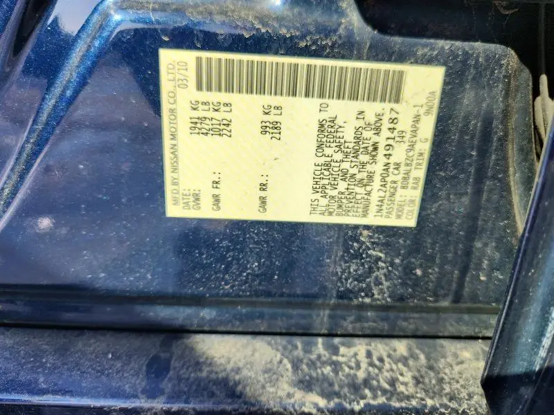 2010 NISSAN ALTIMA 2.5  