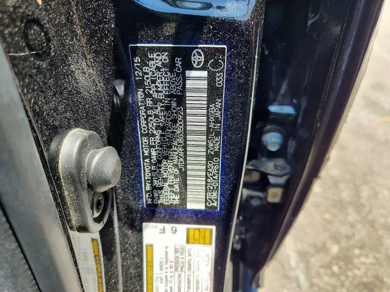 2016 TOYOTA PRIUS FOUR  