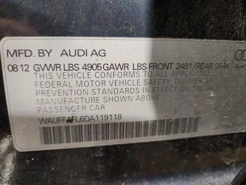 2013 AUDI A4 PREMIUM PLUS  
