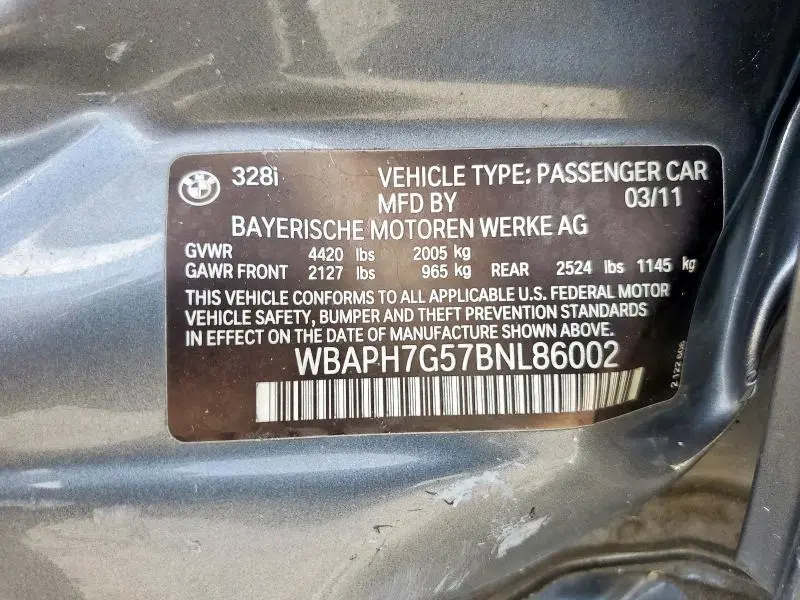 2011 BMW 328 I  