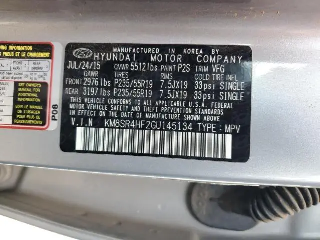 2016 HYUNDAI SANTA FE SE ULTIMATE  