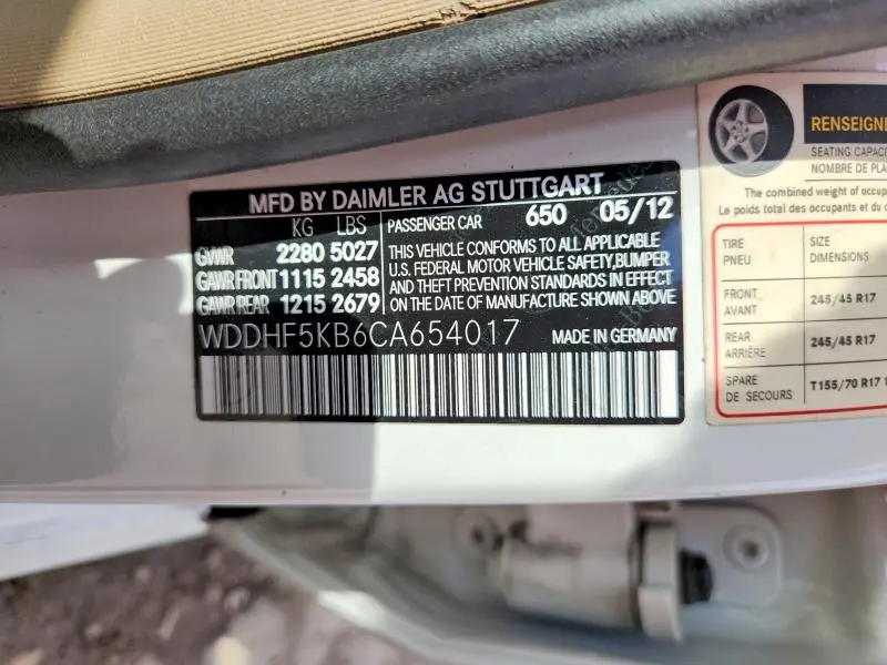 2012 MERCEDES-BENZ E 350  