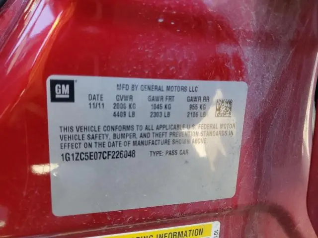 2012 CHEVROLET MALIBU 1LT