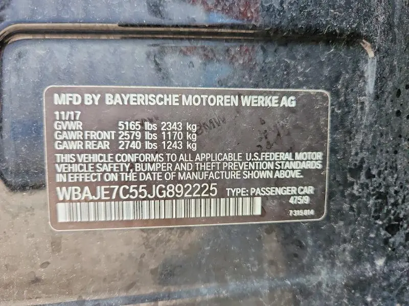 2018 BMW 540 XI  
