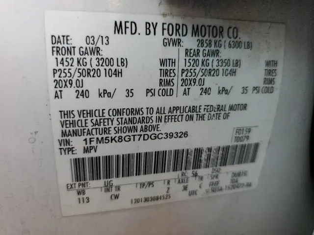 2013 FORD EXPLORER SPORT  