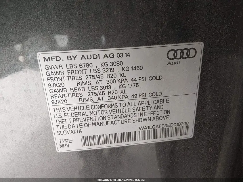 2014 AUDI Q7 3.0T PREMIUM