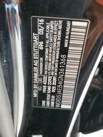 2016 MERCEDES-BENZ CLA 250  