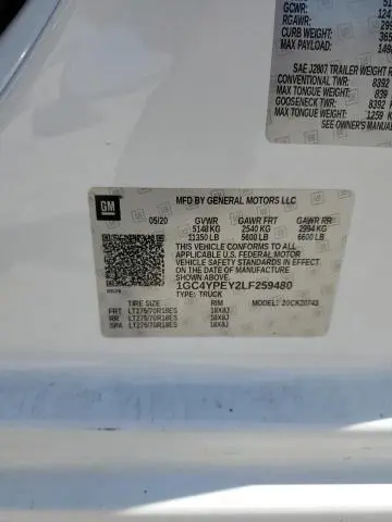 2020 CHEVROLET SILVERADO K2500 HEAVY DUTY LTZ  