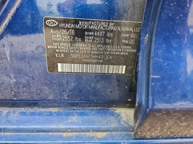 2017 HYUNDAI SONATA SE  
