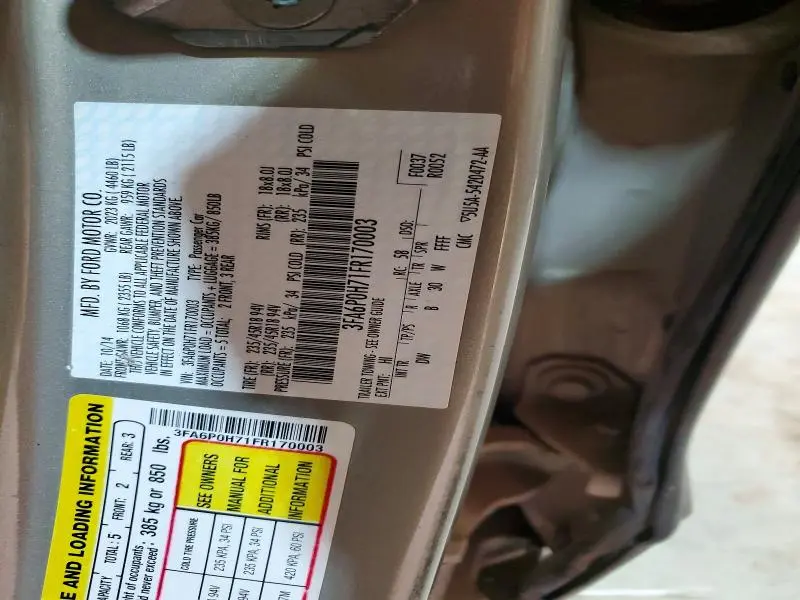2015 FORD FUSION SE  