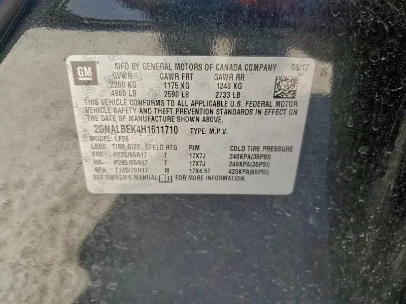 2017 CHEVROLET EQUINOX LS  