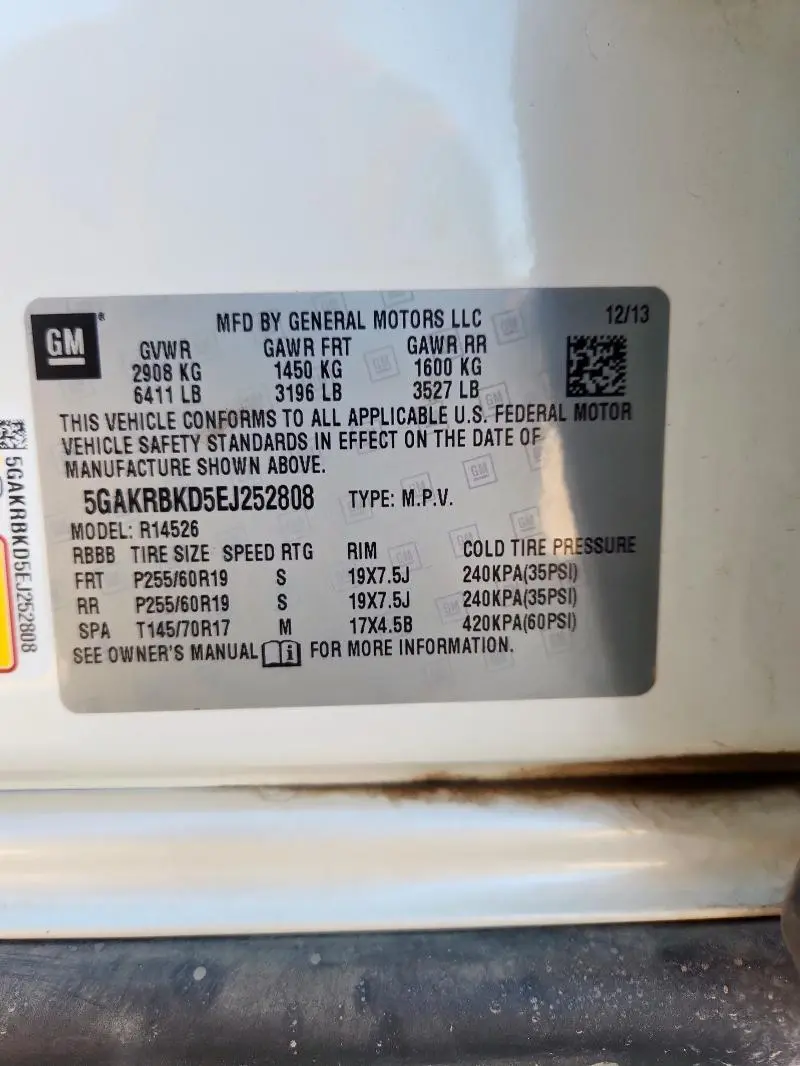 2014 BUICK ENCLAVE