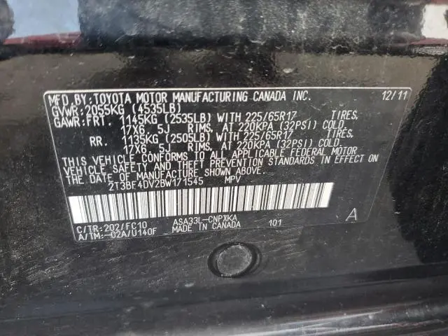 2011 TOYOTA RAV4   