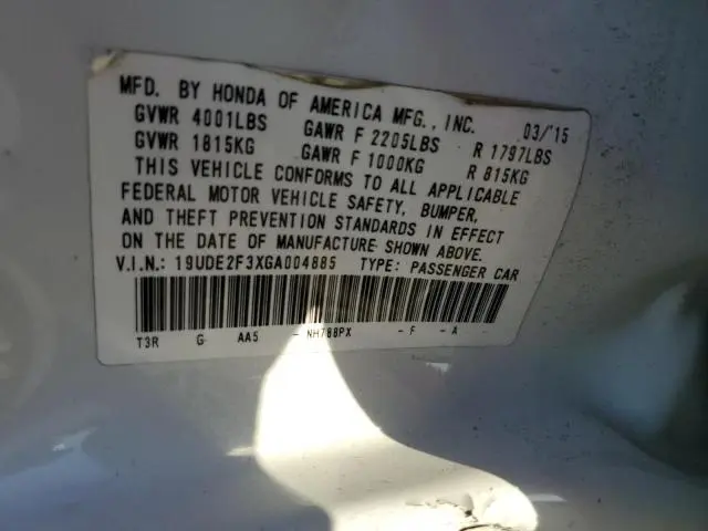 2016 ACURA ILX BASE WATCH PLUS  