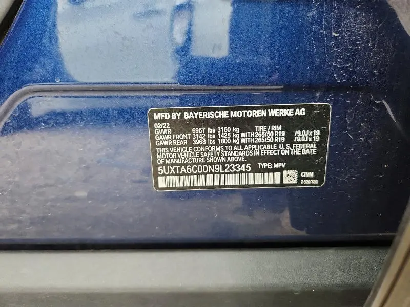 2022 BMW X5 XDRIVE45E  