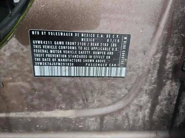 2015 VOLKSWAGEN JETTA BASE  