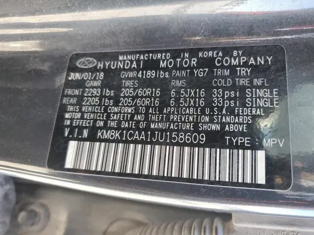 2018 HYUNDAI KONA SE  