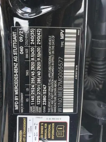 2021 MERCEDES-BENZ GLC COUPE 300 4MATIC  