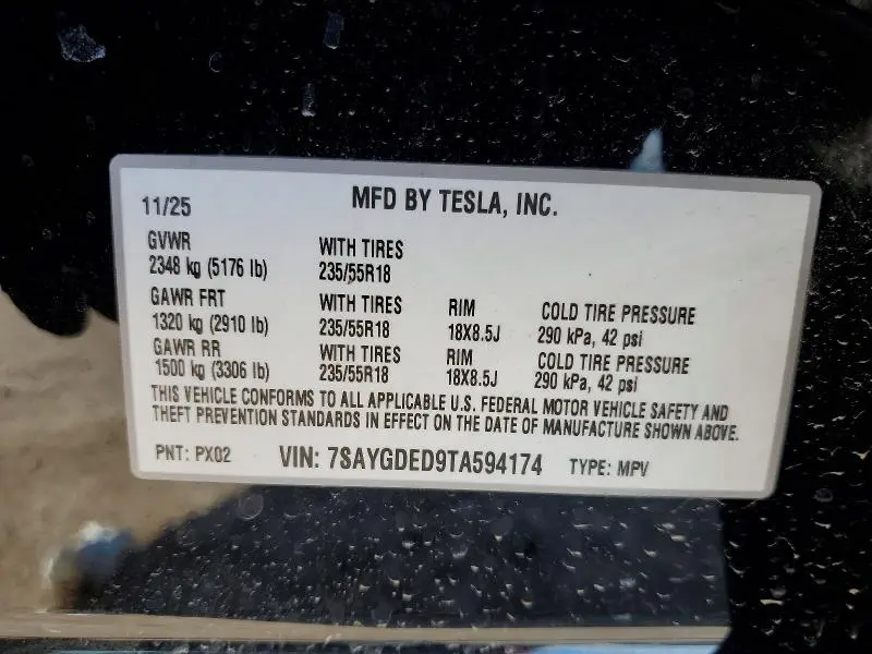 2026 TESLA MODEL Y   