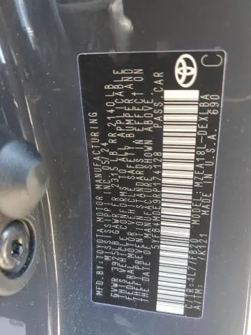 2024 TOYOTA COROLLA LE