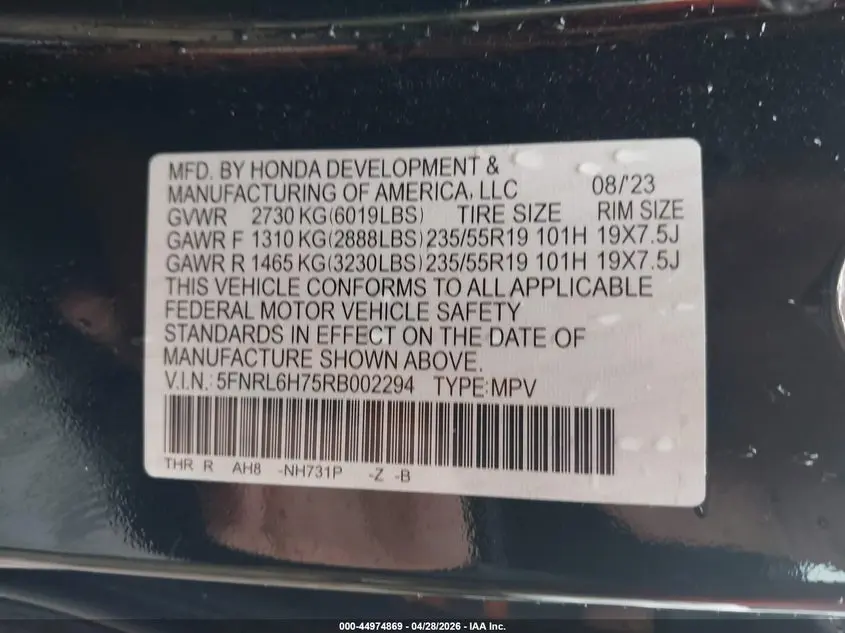 2024 HONDA ODYSSEY SPORT