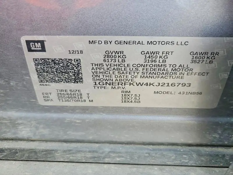 2019 CHEVROLET TRAVERSE LS  