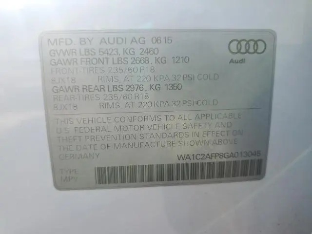 2016 AUDI Q5 PREMIUM