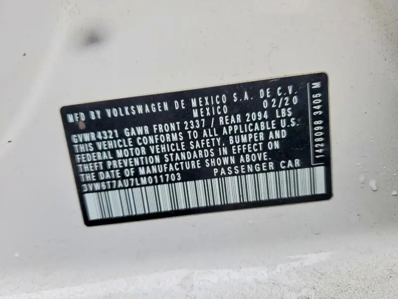 2020 VOLKSWAGEN GTI S  