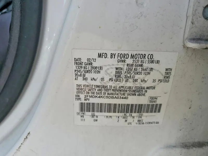 2013 FORD EDGE LIMITED  