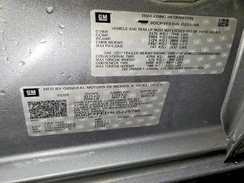 2020 CHEVROLET SILVERADO K1500 LT TRAIL BOSS  