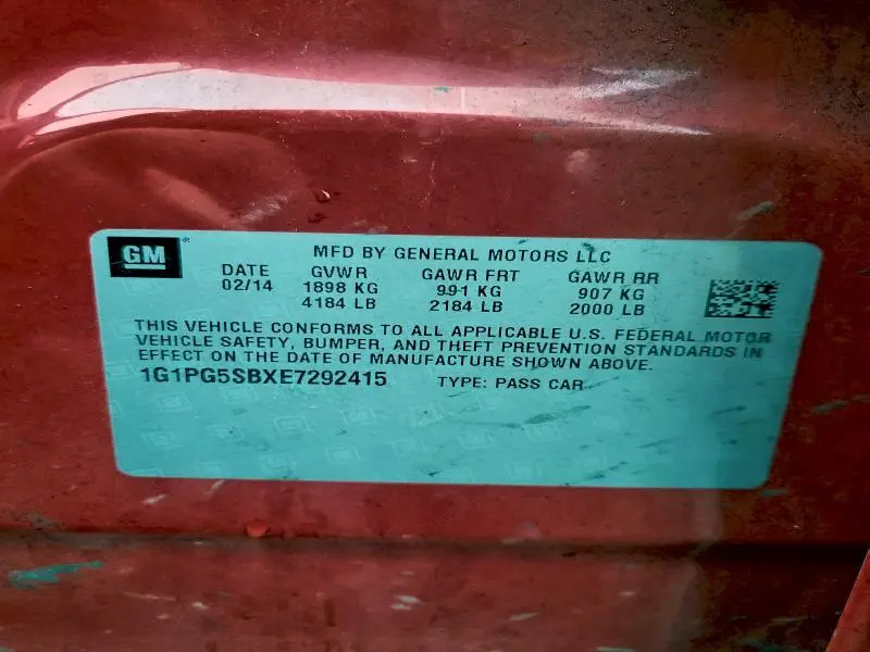 2014 CHEVROLET CRUZE LTZ  