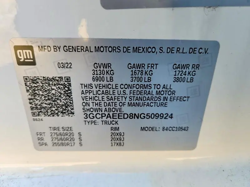 2022 CHEVROLET SILVERADO C1500 LTZ  