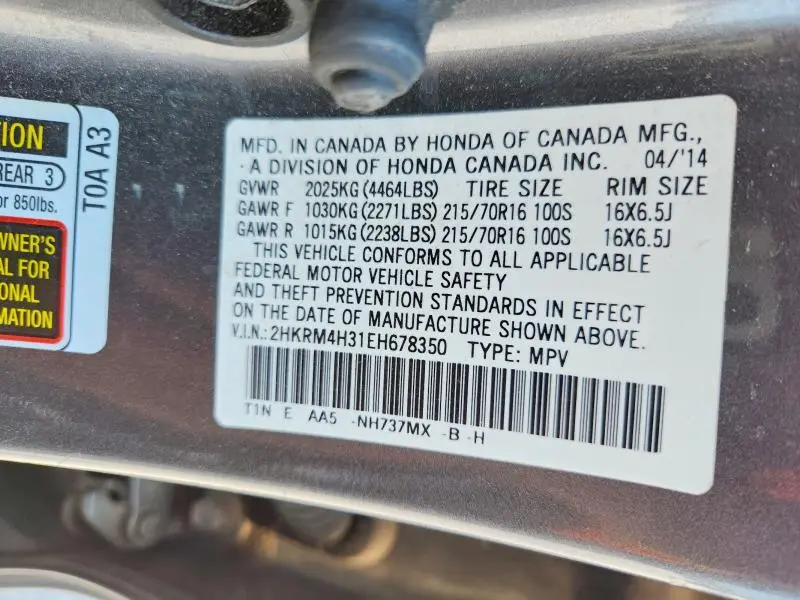 2014 HONDA CR-V LX  