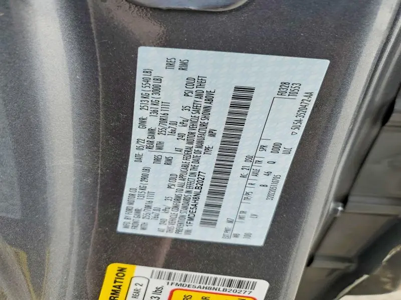 2022 FORD BRONCO BASE  