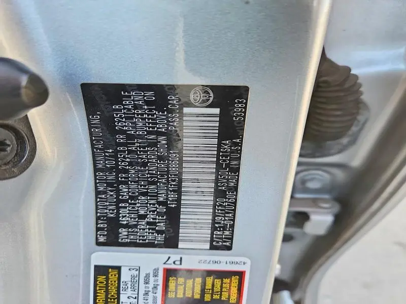 2015 TOYOTA CAMRY LE  