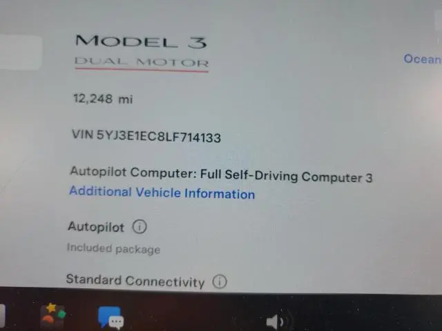 2020 TESLA MODEL 3   