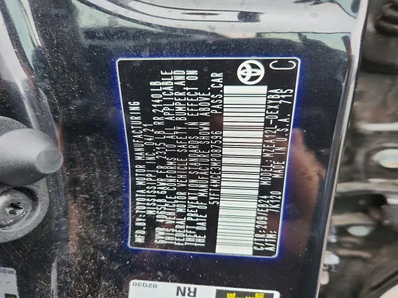 2021 TOYOTA COROLLA XSE  