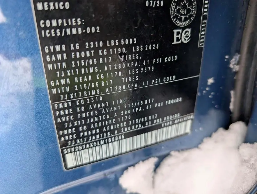 2020 VOLKSWAGEN TIGUAN SE  