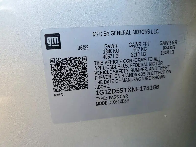 2022 CHEVROLET MALIBU LT  